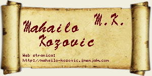 Mahailo Kožović vizit kartica